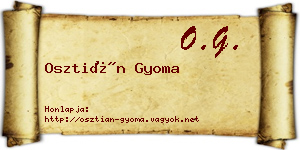 Osztián Gyoma névjegykártya
